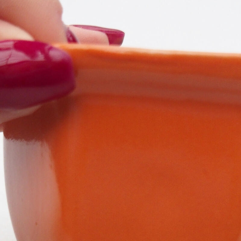 Bonsaischale aus Keramik 7 x 6,5 x 5 cm, orange