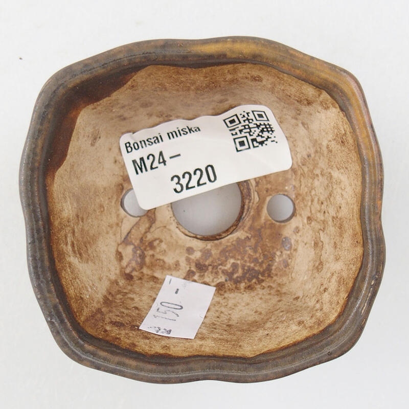 Bonsaischale aus Keramik 7 x 7 x 3,5 cm, braun