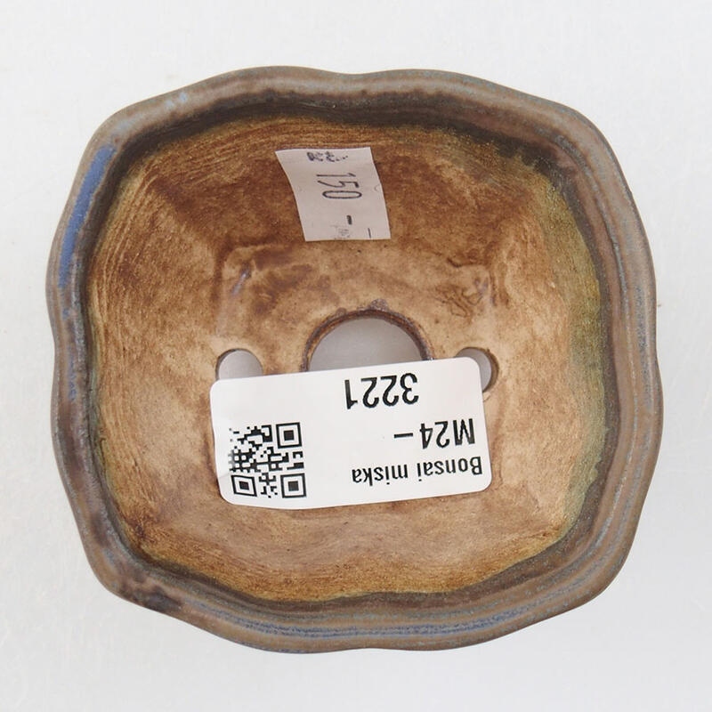 Bonsaischale aus Keramik 7 x 7 x 3,5 cm, Farbe blau