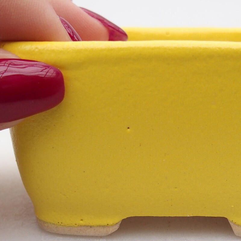 Bonsaischale aus Keramik 7 x 7 x 4 cm, gelb