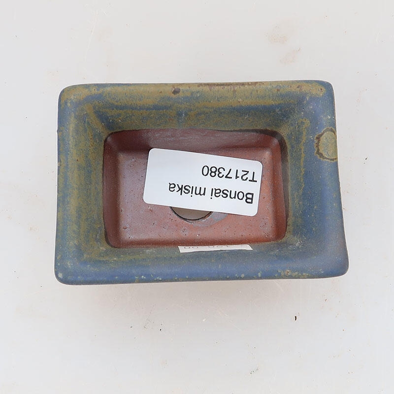 Bonsaischale aus Keramik 8,5 x 6 x 4 cm, Farbe blau