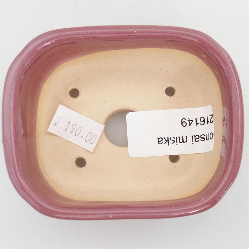 Bonsaischale aus Keramik 8,5 x 7 x 3,5 cm, Farbe lila