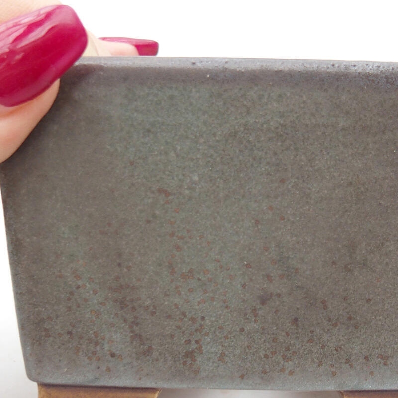 Bonsaischale aus Keramik 8,5 x 8,5 x 5,5 cm, Farbe blau