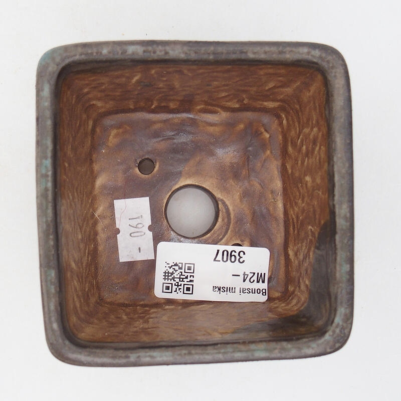 Bonsaischale aus Keramik 8,5 x 8,5 x 5,5 cm, Farbe blau