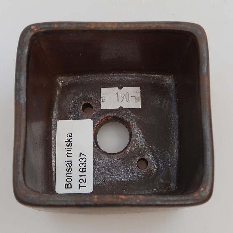 Bonsaischale aus Keramik 8,5 x 8,5 x 5,5 cm, rosa