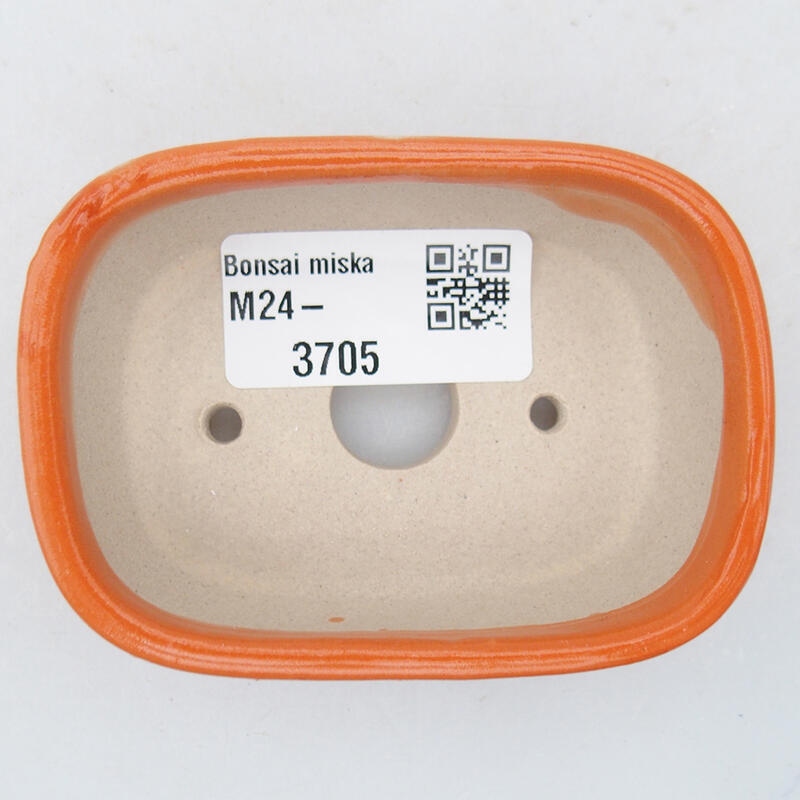 Bonsaischale aus Keramik 8 x 5,5 x 3 cm, orange