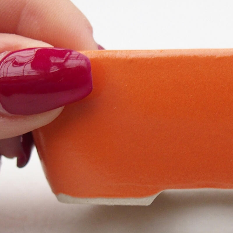 Bonsaischale aus Keramik 8 x 5,5 x 3 cm, orange
