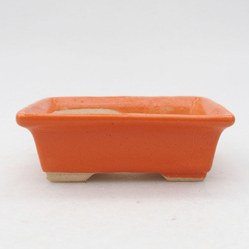 Bonsaischale aus Keramik 8 x 6 x 2,5 cm, orange
