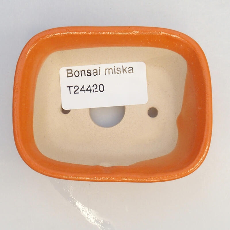 Bonsaischale aus Keramik 8 x 6 x 3 cm, orange