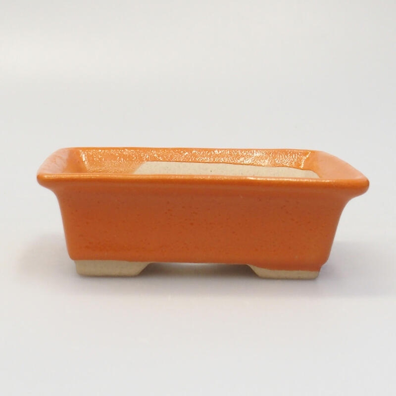 Bonsaischale aus Keramik 8 x 6 x 3 cm, orange