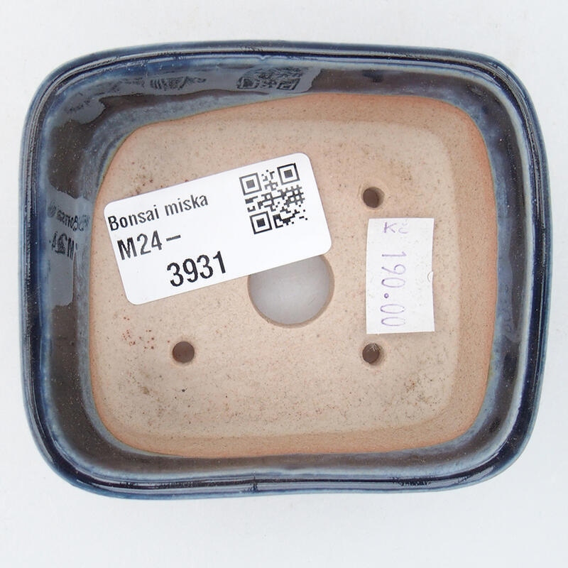 Bonsaischale aus Keramik 8 x 7 x 3 cm, Farbe blau