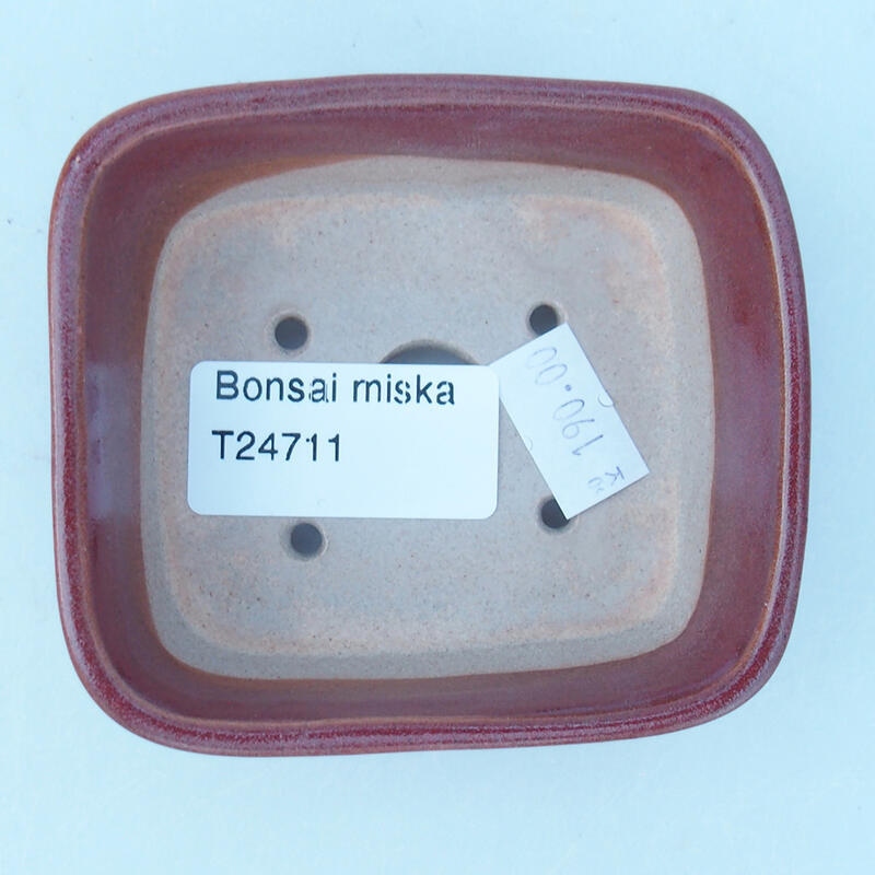 Bonsaischale aus Keramik 8 x 7 x 3 cm, rosa