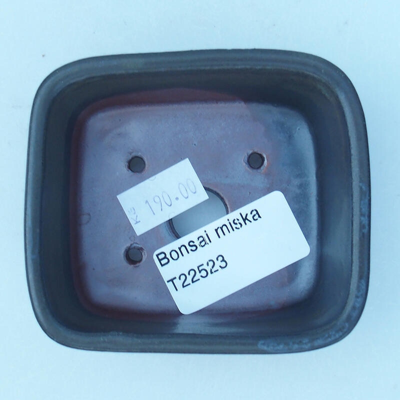 Bonsaischale aus Keramik 8 x 7 x 3 cm, grau