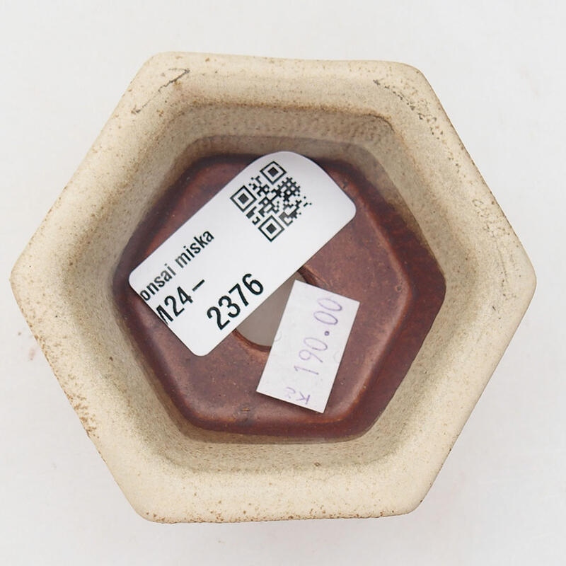 Bonsaischale aus Keramik 8 x 7 x 4 cm, Farbe beige