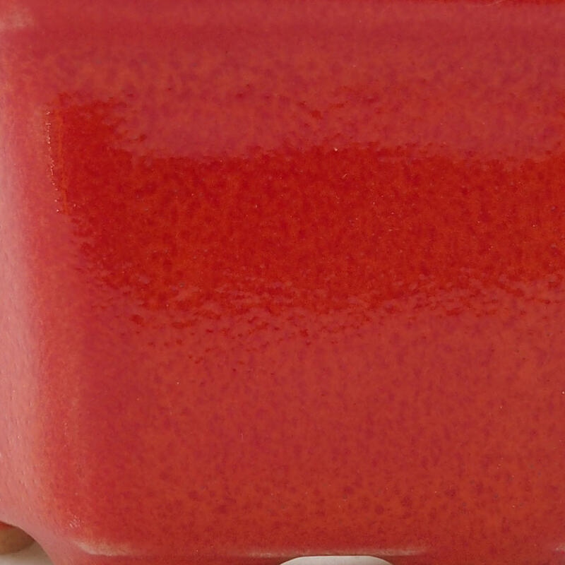 Bonsaischale aus Keramik 8 x 7 x 4 cm, Farbe rot