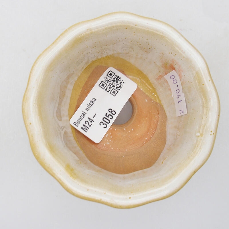Bonsaischale aus Keramik 8 x 8 x 4 cm, weiß