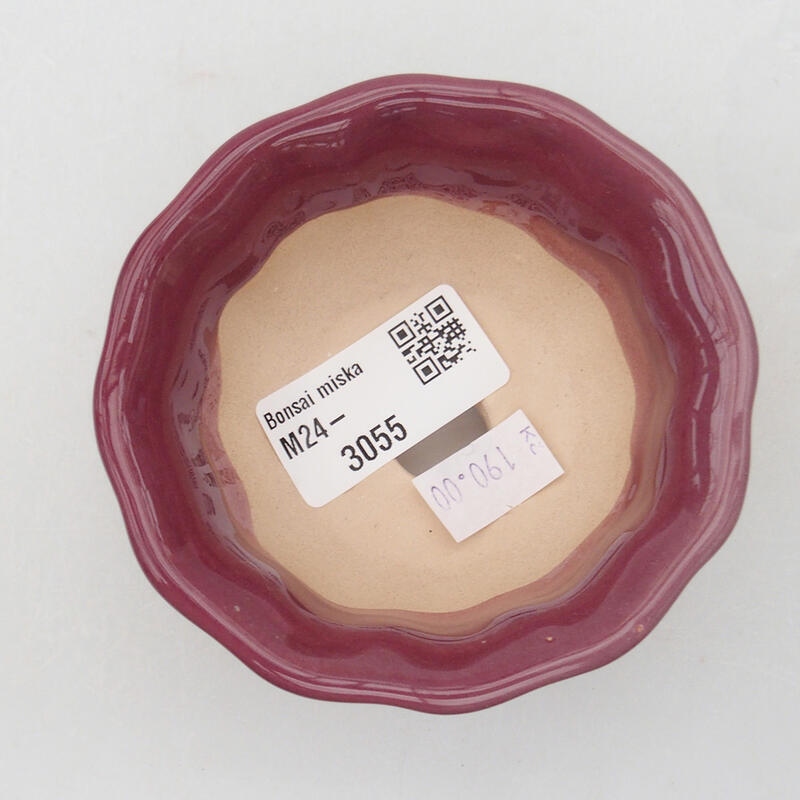 Bonsaischale aus Keramik 8 x 8 x 4 cm, Farbe lila