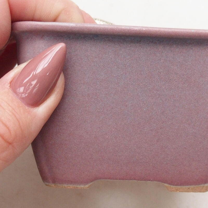Bonsaischale aus Keramik 8 x 8 x 5,5 cm, rosa