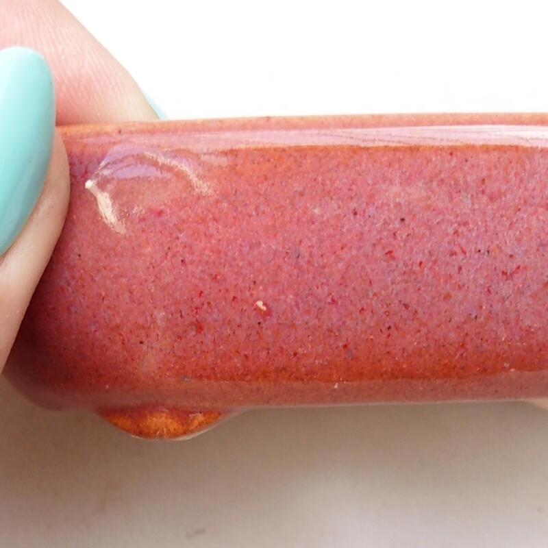 Bonsaischale aus Keramik 9,5 x 6,5 x 3 cm, rosa