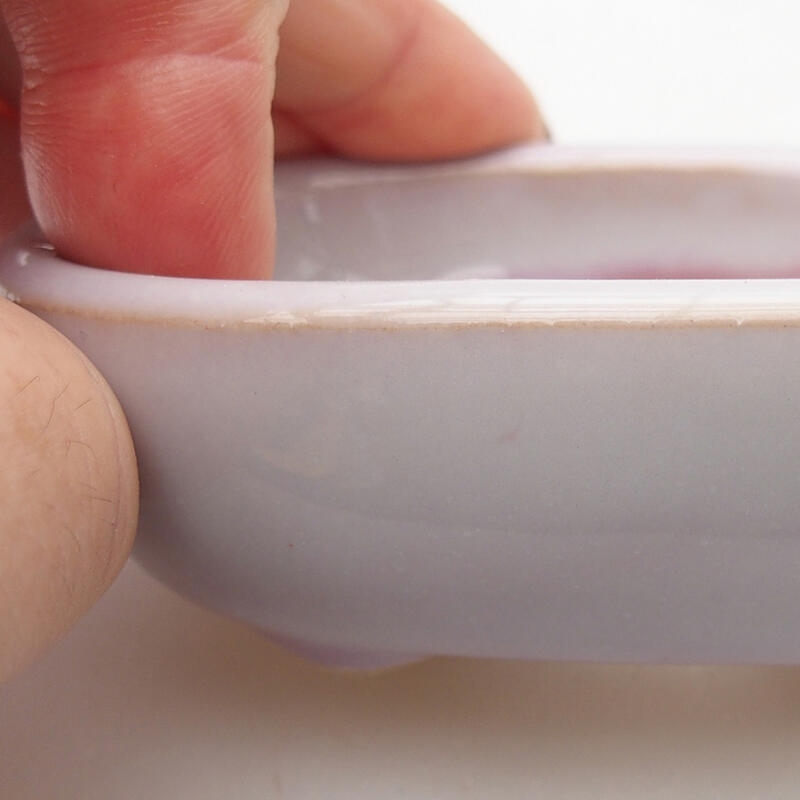 Bonsaischale aus Keramik 9,5 x 6 x 2,5 cm, Farbe lila