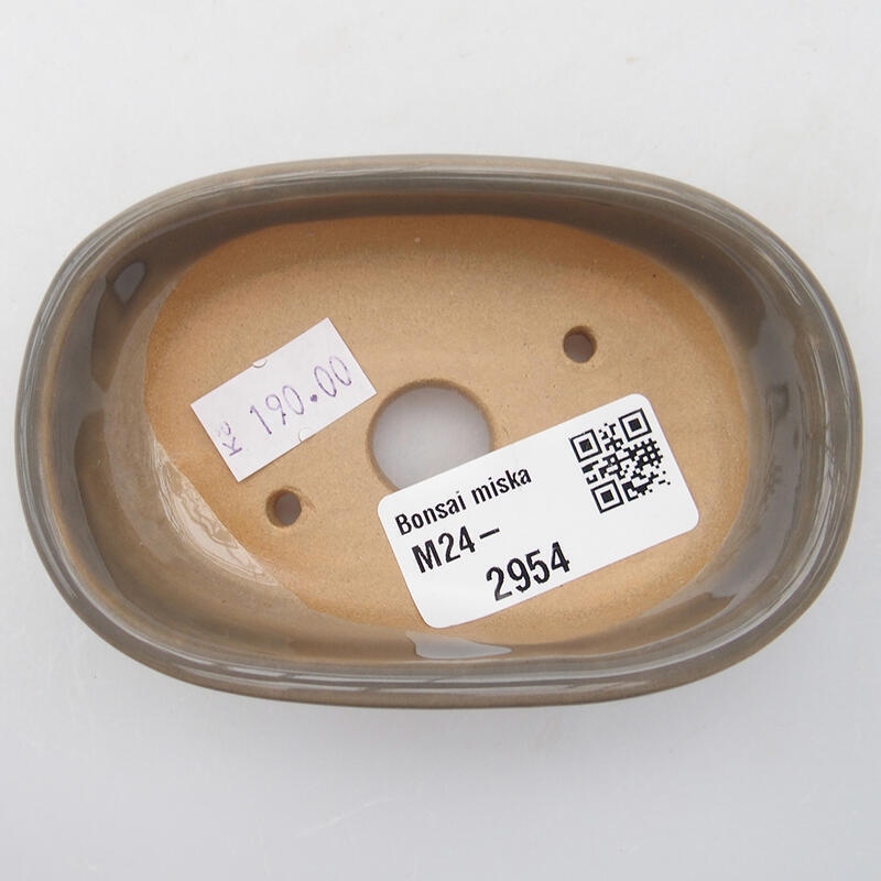 Bonsaischale aus Keramik 9,5 x 6 x 2,5 cm, grau