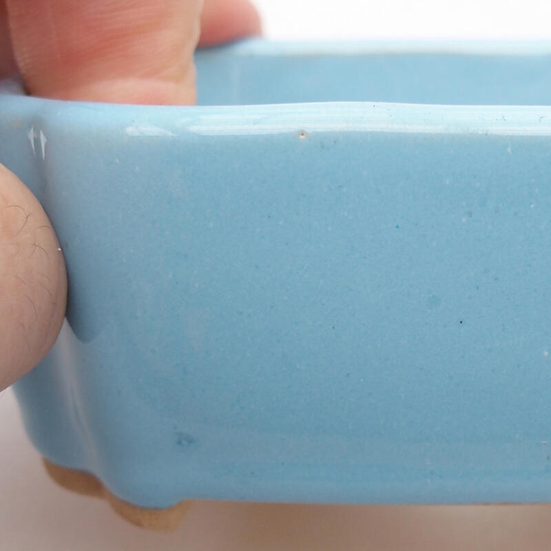 Bonsaischale aus Keramik 9,5 x 7,5 x 3,5 cm, Farbe blau
