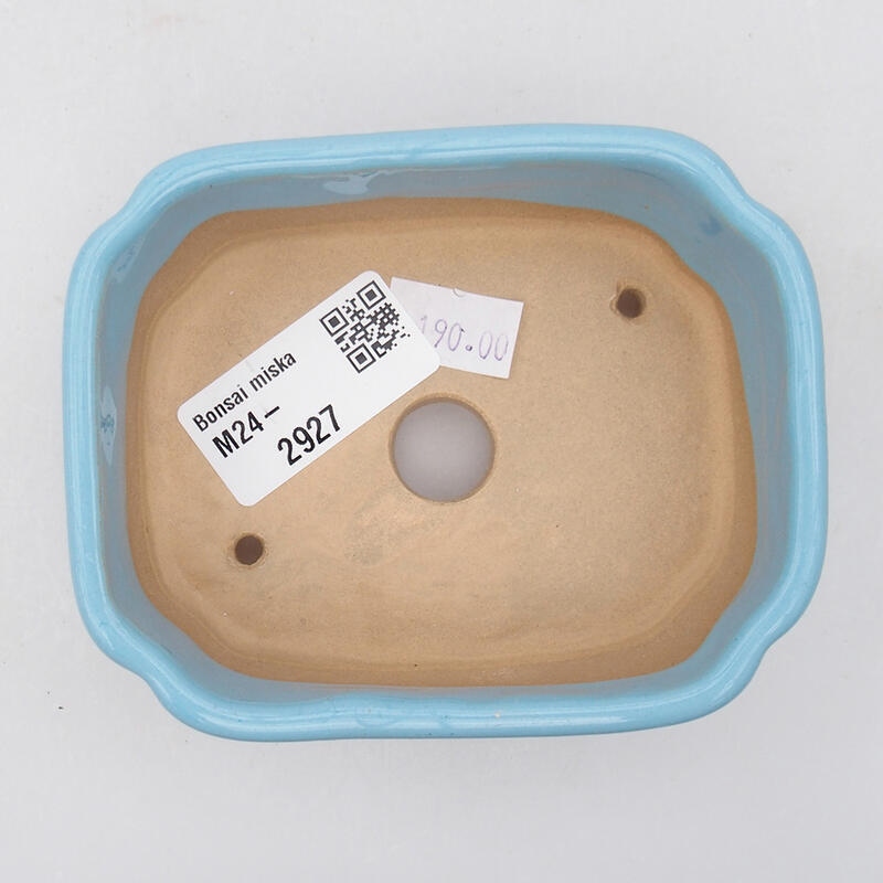 Bonsaischale aus Keramik 9,5 x 7,5 x 3,5 cm, Farbe blau