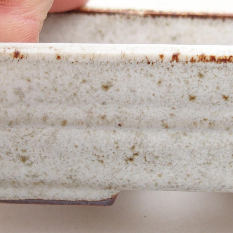 Bonsaischale aus Keramik 9,5 x 7 x 2,5 cm, Farbe beige