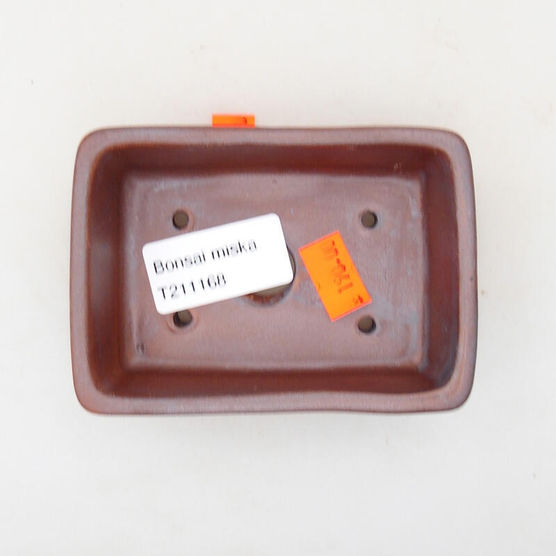 Bonsaischale aus Keramik 9,5 x 7 x 2,5 cm, Farbe schwarz