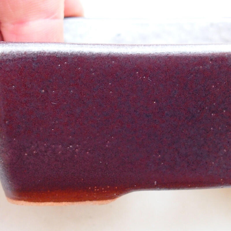 Bonsaischale aus Keramik 9,5 x 7 x 3,5 cm, braun