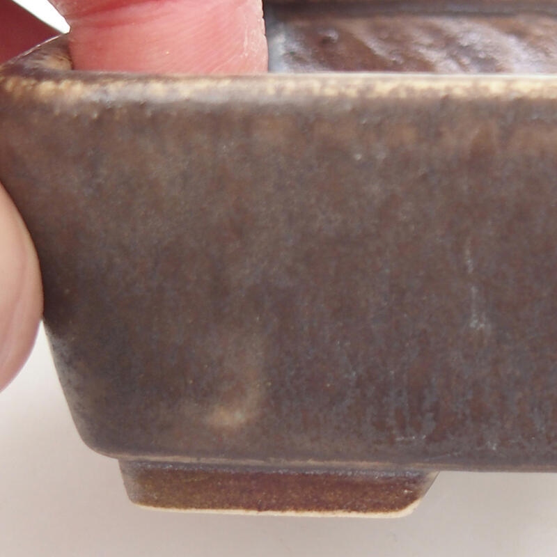 Bonsaischale aus Keramik 9,5 x 8 x 3,5 cm, braun