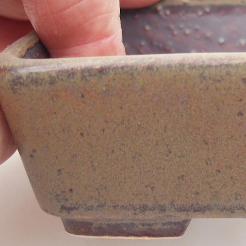 Bonsaischale aus Keramik 9,5 x 8 x 3,5 cm, braun