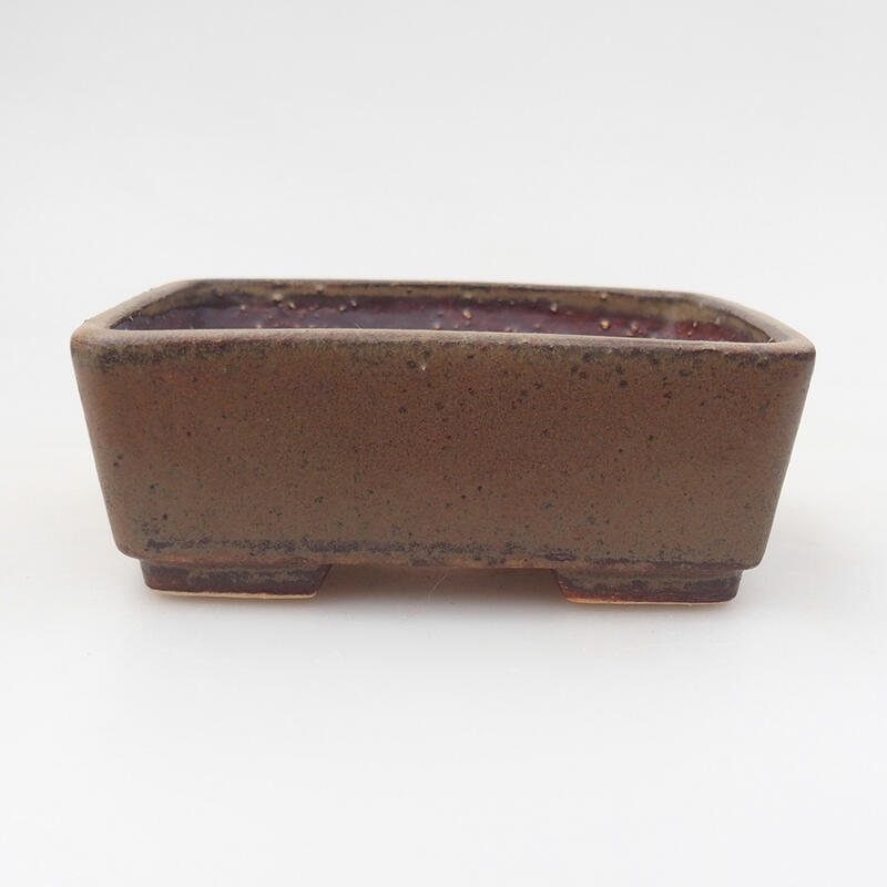 Bonsaischale aus Keramik 9,5 x 8 x 3,5 cm, braun