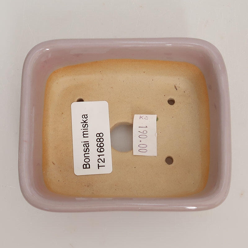 Bonsaischale aus Keramik 9,5 x 8 x 3 cm, rosa