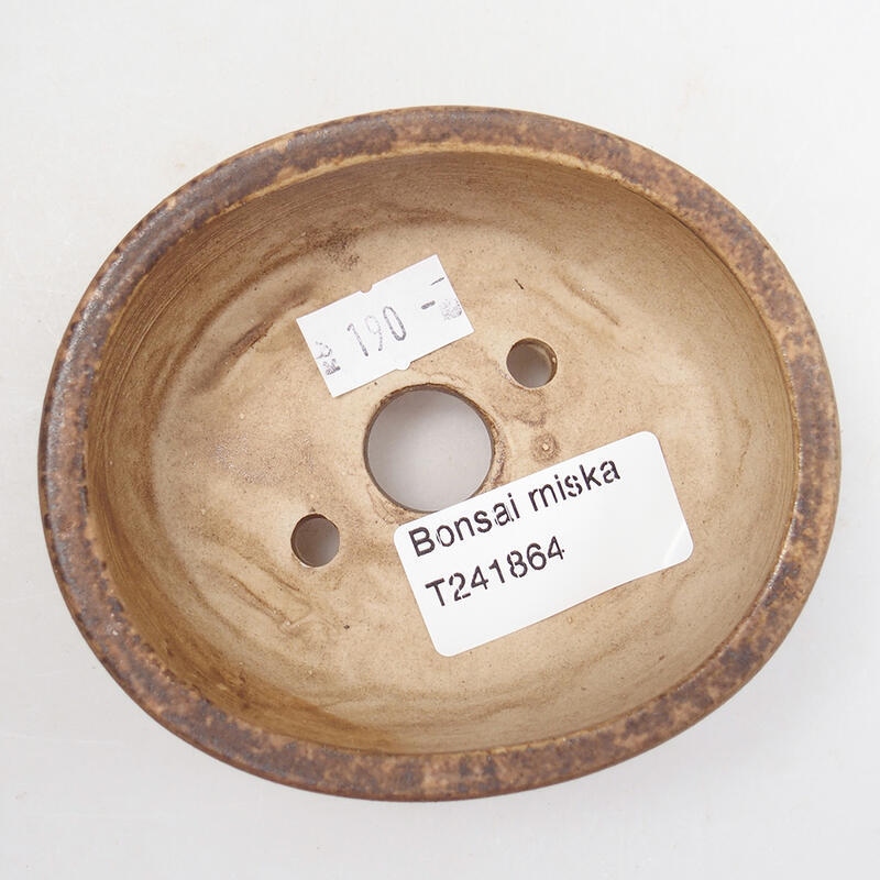 Bonsaischale aus Keramik 9,5 x 8 x 4 cm, braun