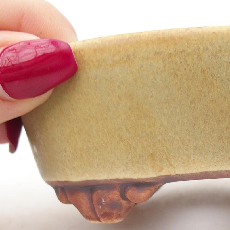 Bonsaischale aus Keramik 9,5 x 8 x 4 cm, grün