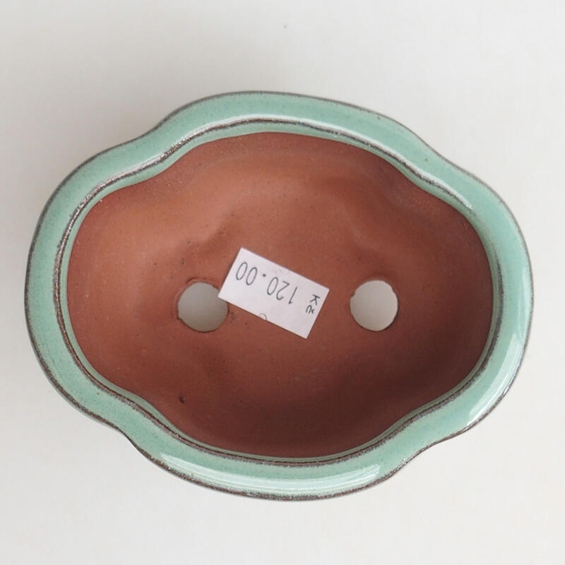 Bonsaischale aus Keramik 9,5 x 8 x 5 cm, grün