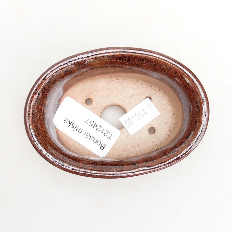 Bonsaischale aus Keramik 9 x 6,5 x 3,5 cm, braun