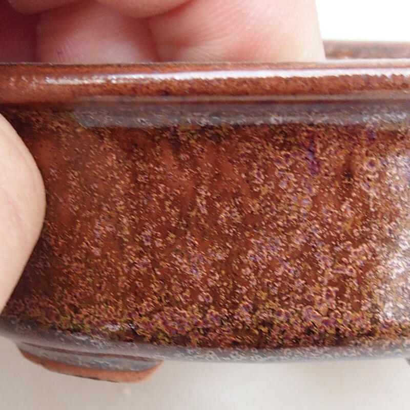 Bonsaischale aus Keramik 9 x 6,5 x 3,5 cm, braun