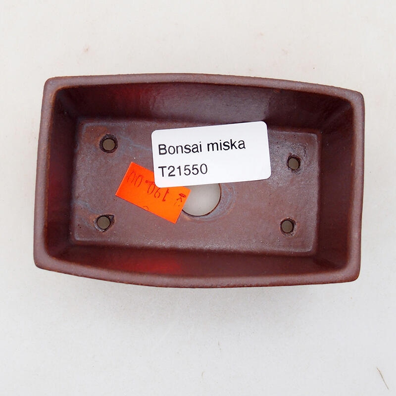 Bonsaischale aus Keramik 9 x 6 x 3,5 cm, braun