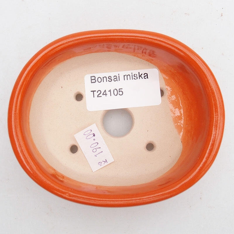Bonsaischale aus Keramik 9 x 7,5 x 3,5 cm, orange