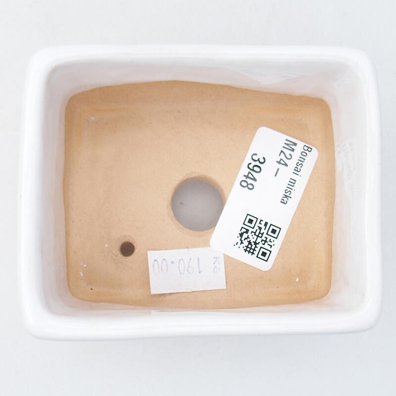 Bonsaischale aus Keramik 9 x 7 x 4,5 cm, Farbe weiß