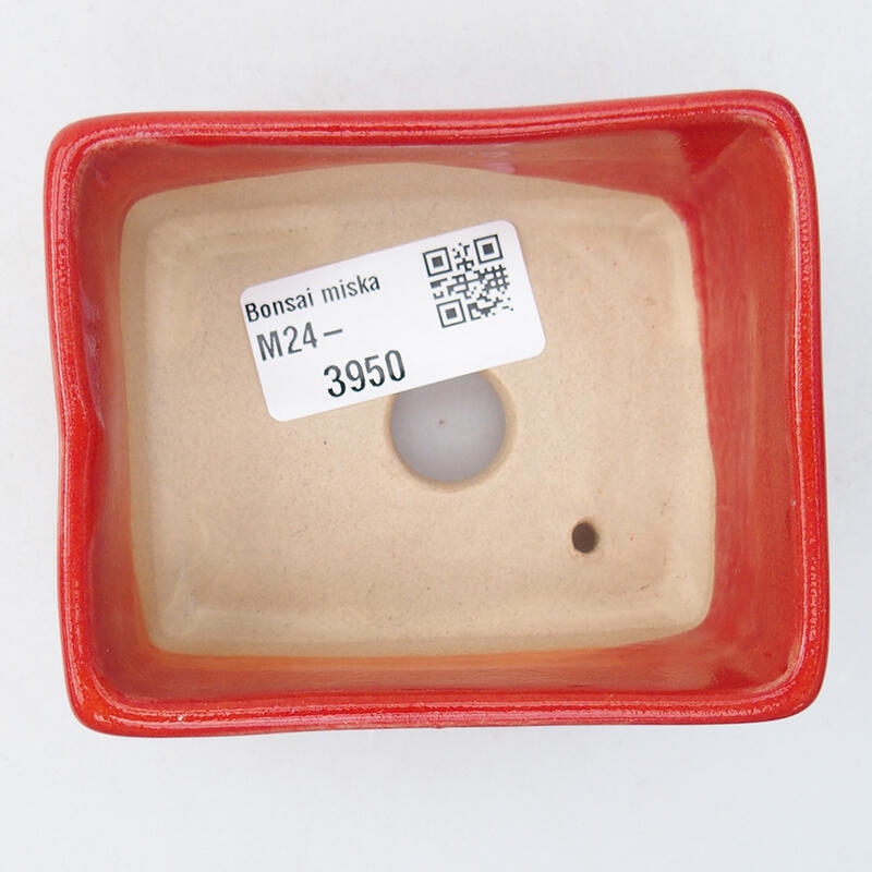 Bonsaischale aus Keramik 9 x 7 x 4,5 cm, Farbe rot