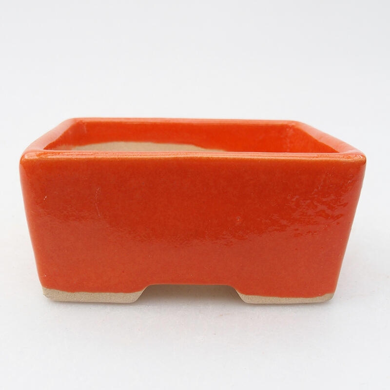 Bonsaischale aus Keramik 9 x 7 x 4,5 cm, orange