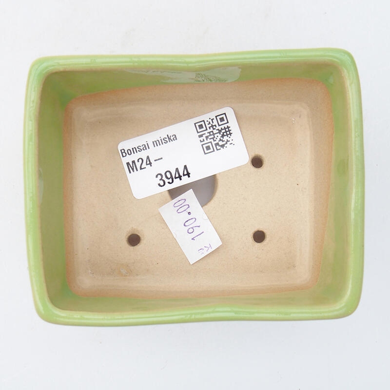 Bonsaischale aus Keramik 9 x 7 x 4,5 cm, grün