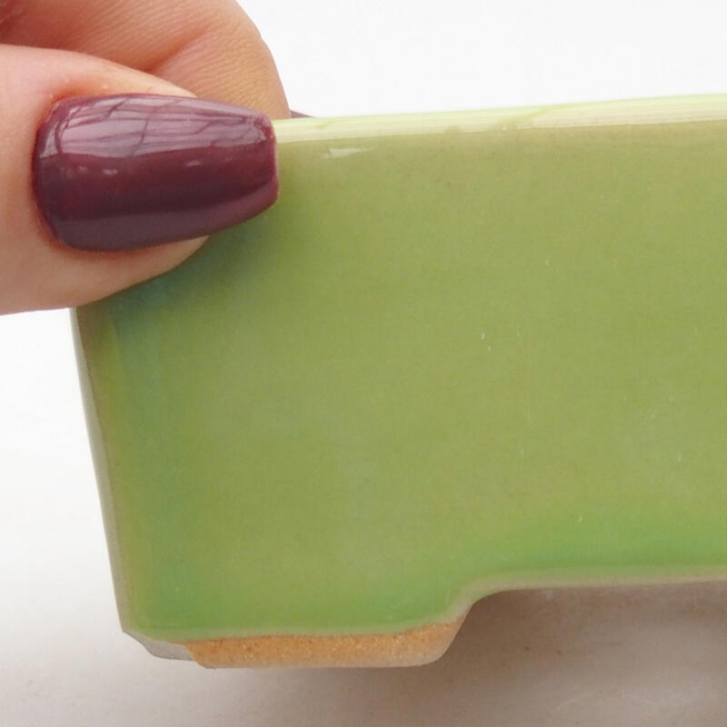 Bonsaischale aus Keramik 9 x 7 x 4,5 cm, grün