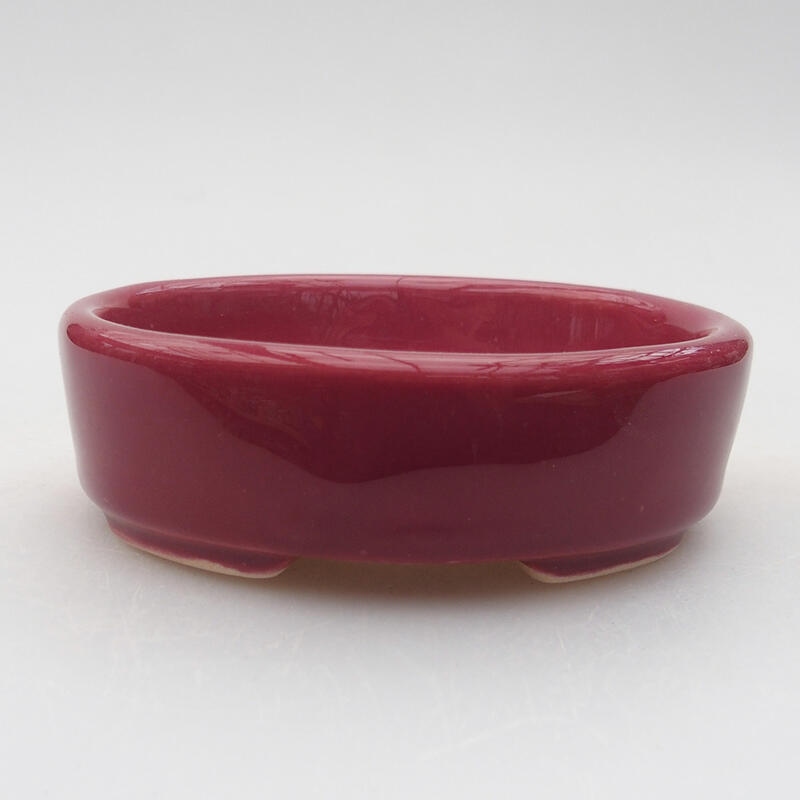 Bonsaischale aus Keramik 9 x 8 x 2,5 cm, rosa