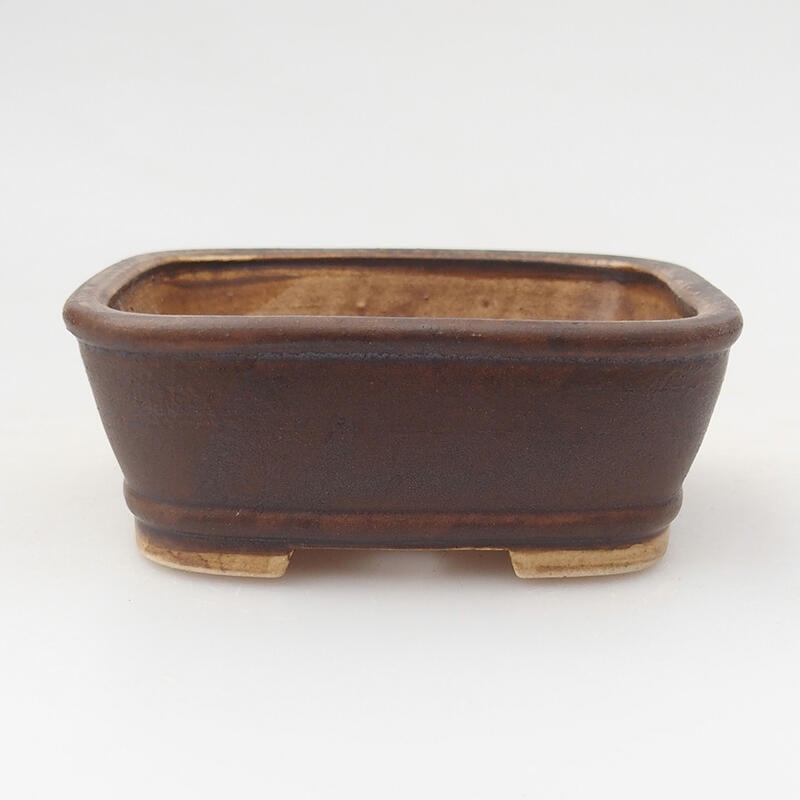 Bonsaischale aus Keramik 9 x 8 x 3,5 cm, braun