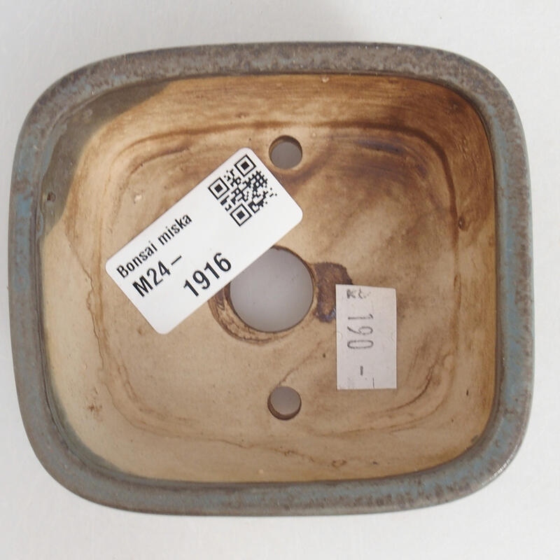 Bonsaischale aus Keramik 9 x 8 x 3,5 cm, Farbe blau