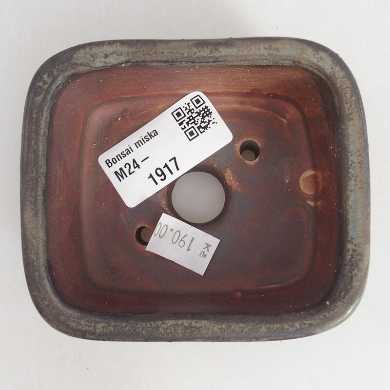 Bonsaischale aus Keramik 9 x 8 x 3,5 cm, Farbe blau